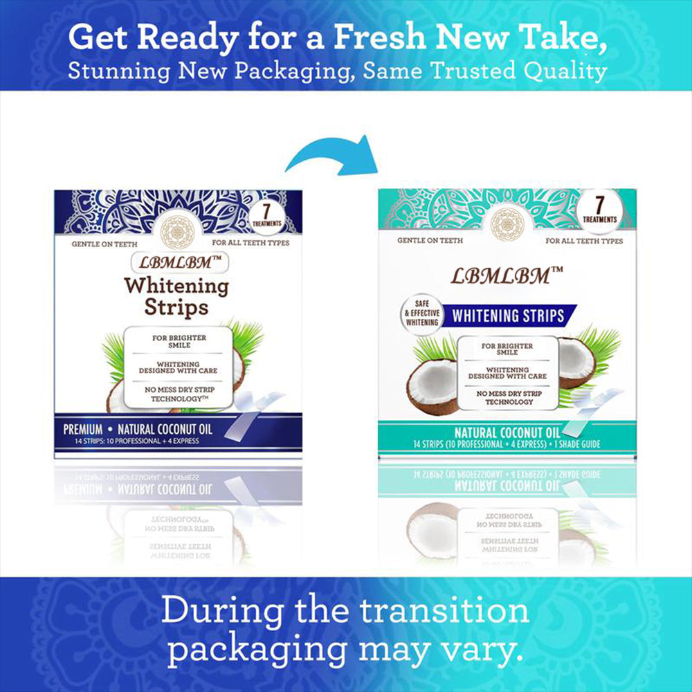 LBMLBM™ Teeth Whitening Strips - 7-Day Treatment with Non-Slip, Dry Strip Technology - Whitening Designed with Care for a Brighter Smile