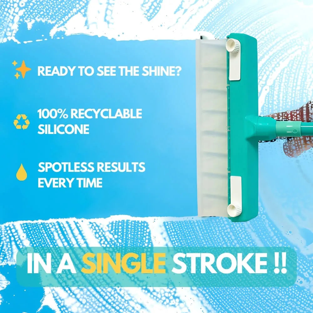 AquaSwipe™ Recyclable Silicone Window Squeegee Kit ✅