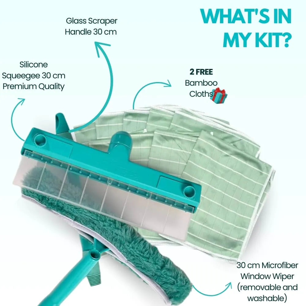 AquaSwipe™ Recyclable Silicone Window Squeegee Kit ✅