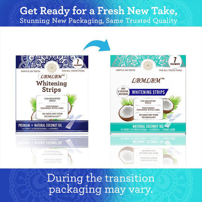 LBMLBM™ Teeth Whitening Strips - 7-Day Treatment with Non-Slip, Dry Strip Technology - Whitening Designed with Care for a Brighter Smile