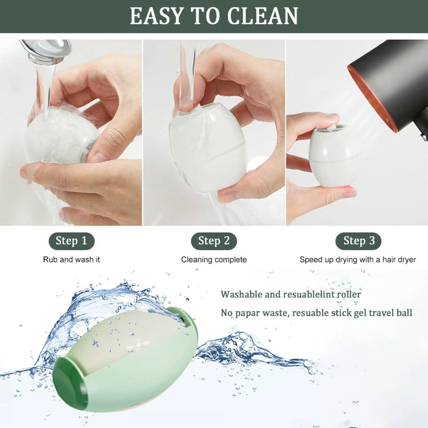 ODALIT™ Reusable Washable Lint Roller